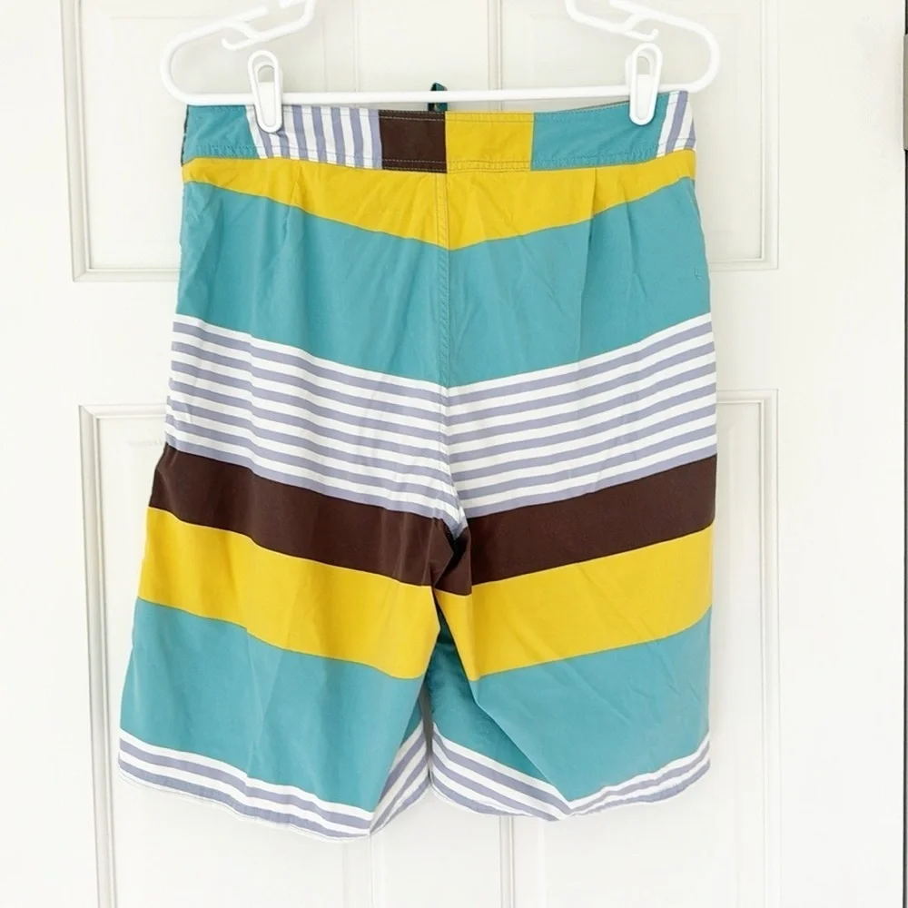 PATAGONIA board shorts size 32 blue yellow swim surfing - Picture 2 of 7